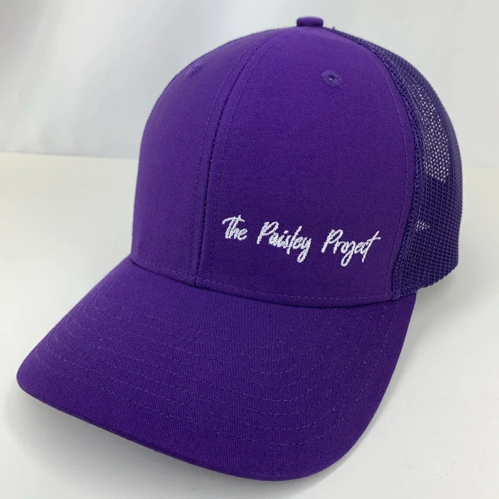 The Paisley Project Hat Purple Mesh Adjustable Snapback Richardson Trucker Cap